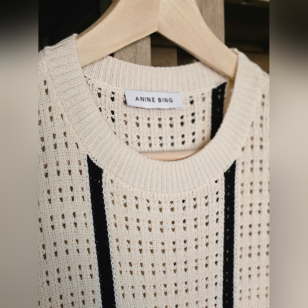 ANINE BING Lanie Cream Crochet Mini Dress XS - Picture 10 of 14